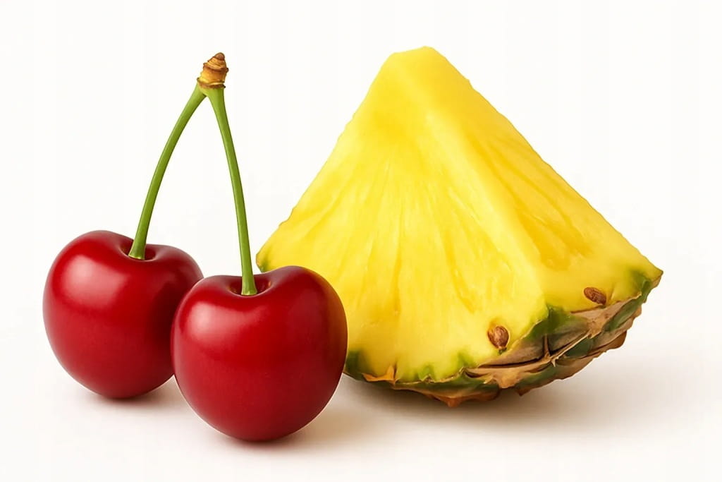 Czerwona herbata pu-erh z ananasem i wiśnią w rumie 50 g - Cherries in Rum