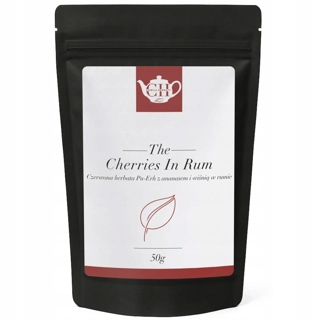 Czerwona herbata pu-erh z ananasem i wiśnią w rumie 50 g - Cherries in Rum
