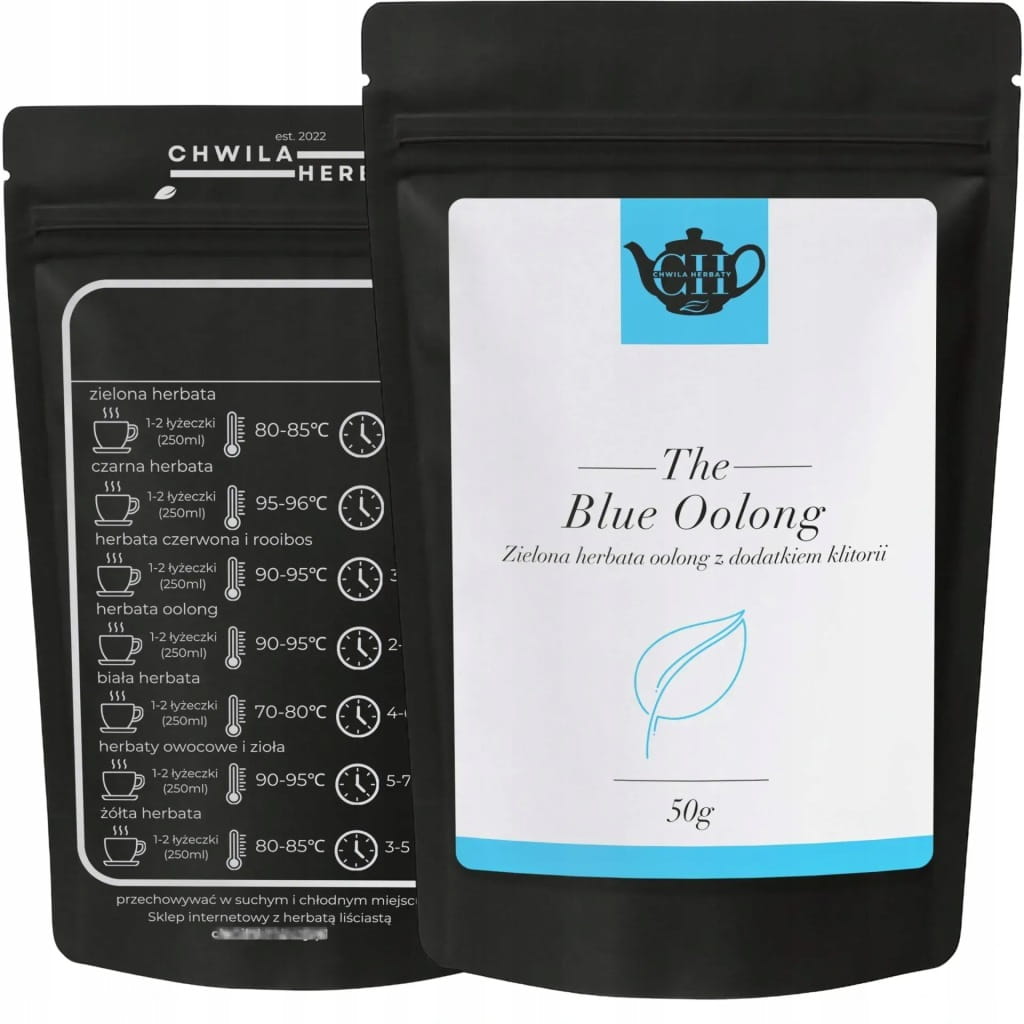 Niebieska herbata liściasta ulung z dodatkiem klitorii 50 g - Blue Oolong