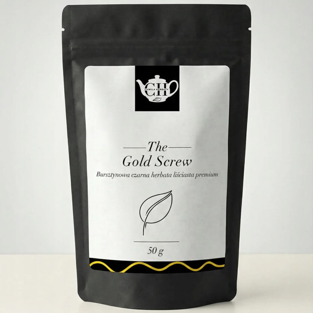 Bursztynowa chińska herbata liściasta premium 50 g - Gold Screw