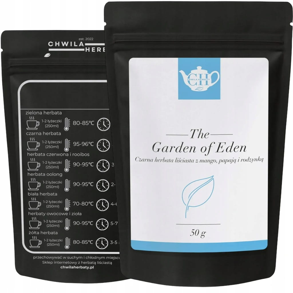 Czarna herbata liściasta z mango, papają i rodzynką 50 g - Garden of Eden