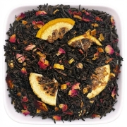 Czarna herbata liściasta z cytryną i różą 50 g - Lemon Box