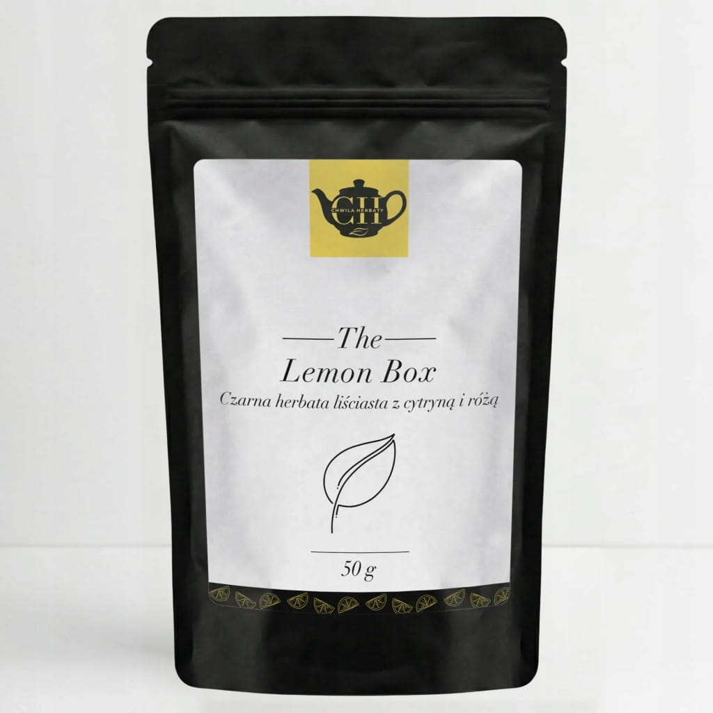 Czarna herbata liściasta z cytryną i różą 50 g - Lemon Box