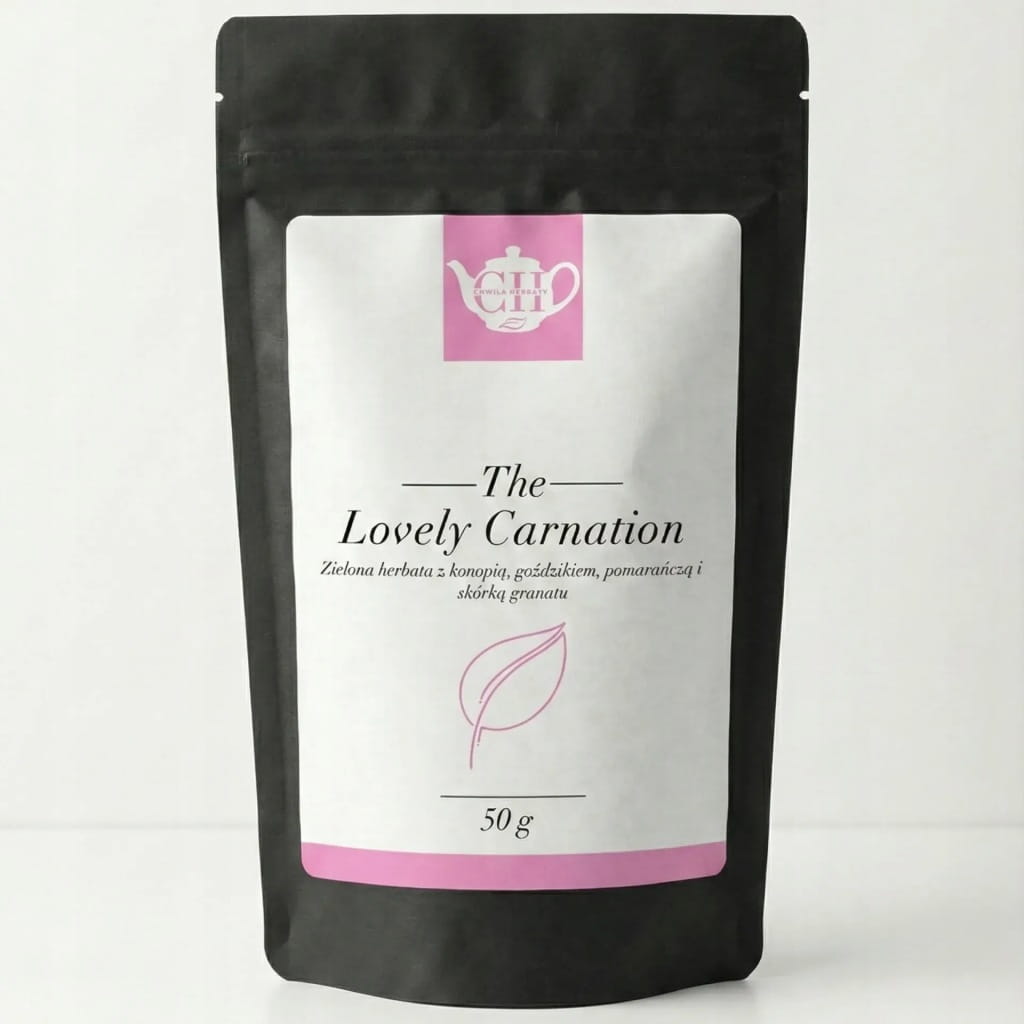 Herbata konopna z goździkiem, pomarańczą i skórką granatu 50 g - Lovely Carnation