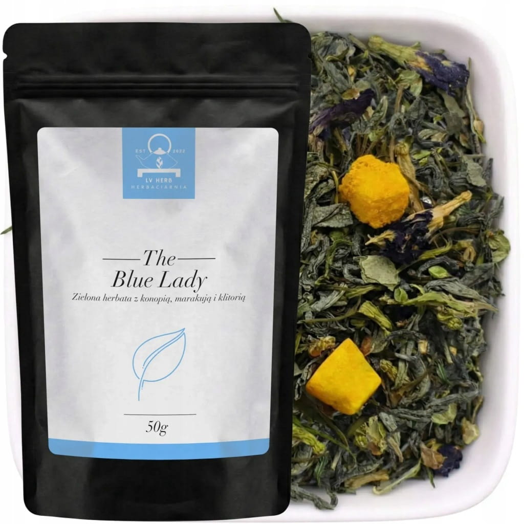 Herbata konopna z marakują i klitorią 50 g - Blue Lady