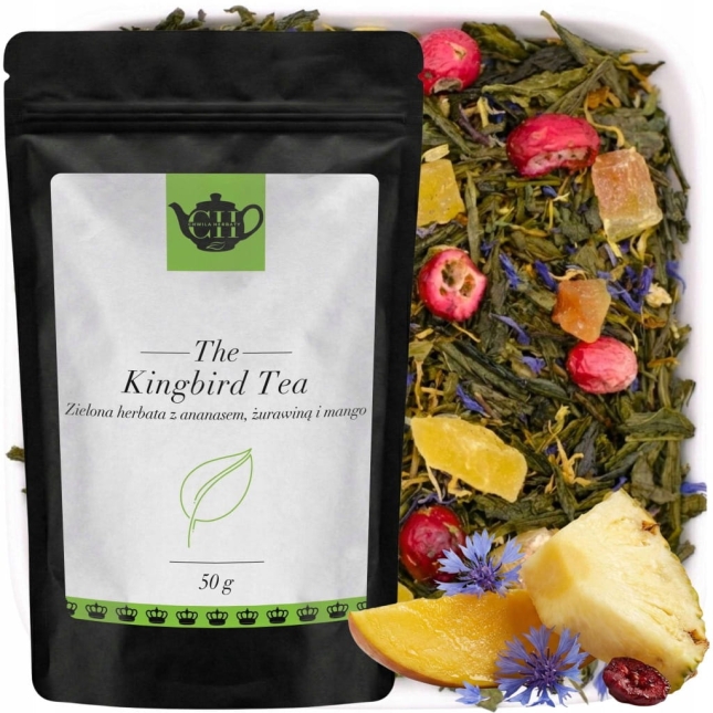 Zielona herbata sencha z ananasem, mango i żurawiną 50 g – Kingbird Tea