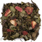 Biała herbata liściasta z truskawką w szampanie 50 g - Strawberry Champagne