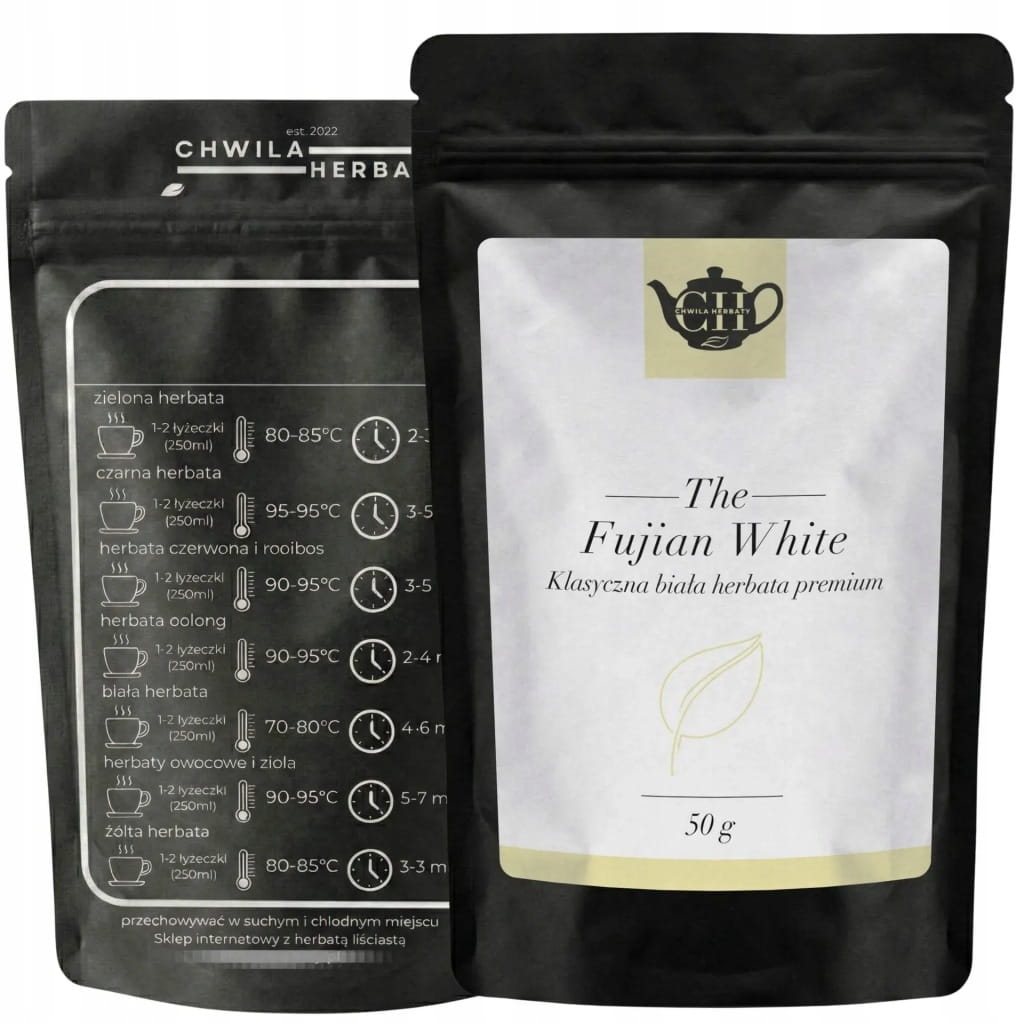 Klasyczna biała herbata liściasta premium 50 g - Fujian White Peony