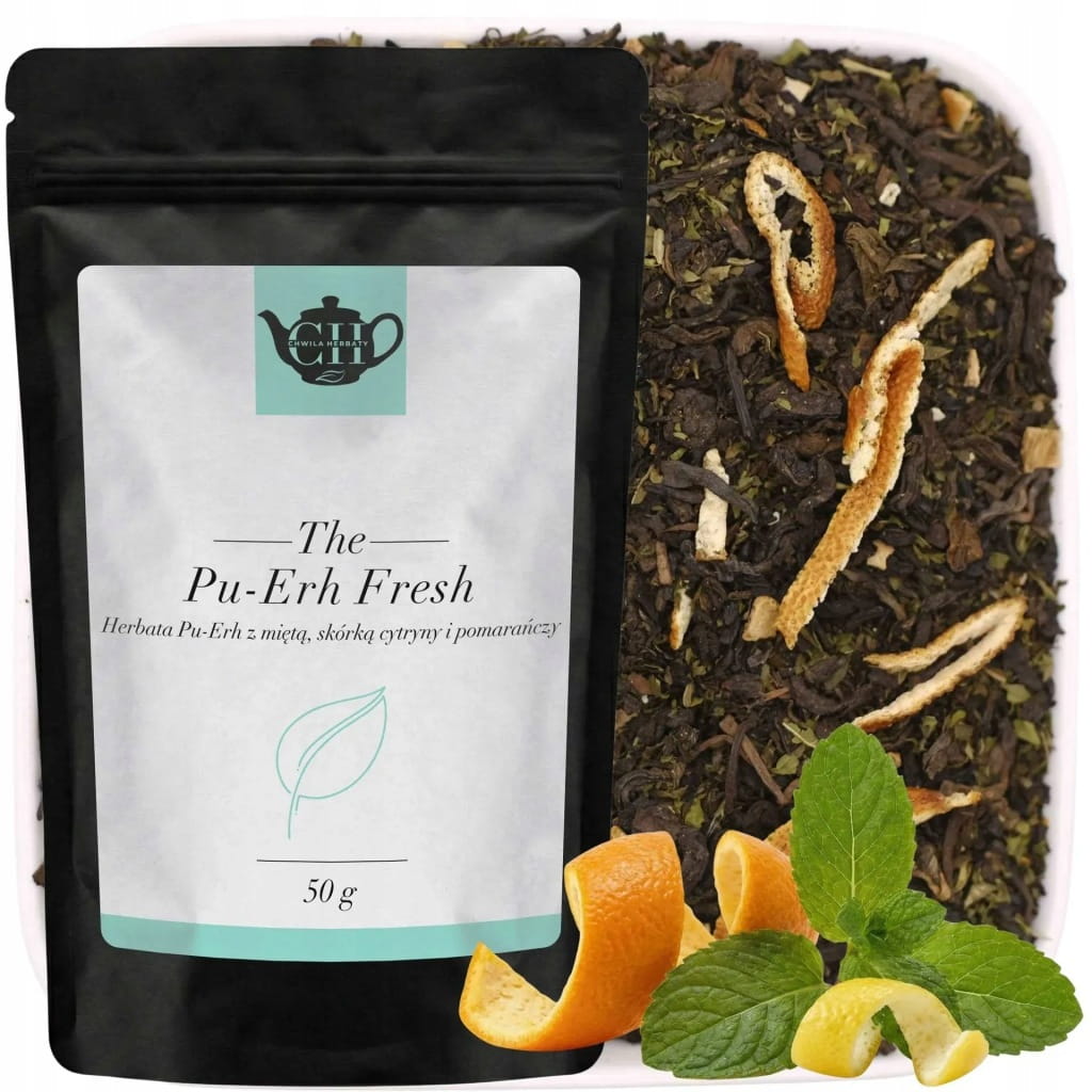 Czerwona herbata z miętą, skórką cytryny i pomarańczy 50 g - Pu Erh Fresh