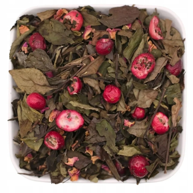 Owocowa biała herbata liściasta z żurawiną i różą 50 g - White Grenadina