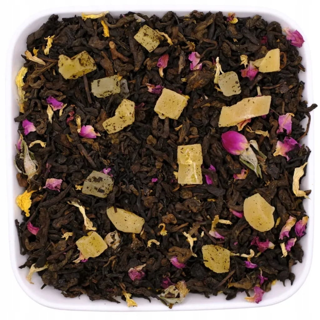 Czerwona herbata liściasta z mango i ananasem 50 g - Pu Erh Hawaii