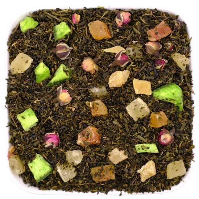 Zielona herbata liściasta z mango, ananasem i kiwi 50 g - Exotic Fruits