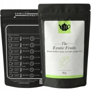 Zielona herbata liściasta z mango, ananasem i kiwi 50 g - Exotic Fruits