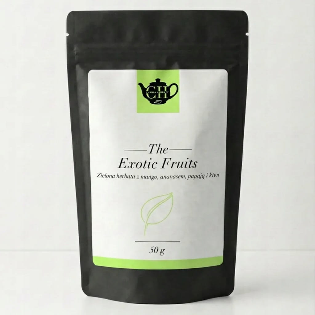 Zielona herbata liściasta z mango, ananasem i kiwi 50 g - Exotic Fruits
