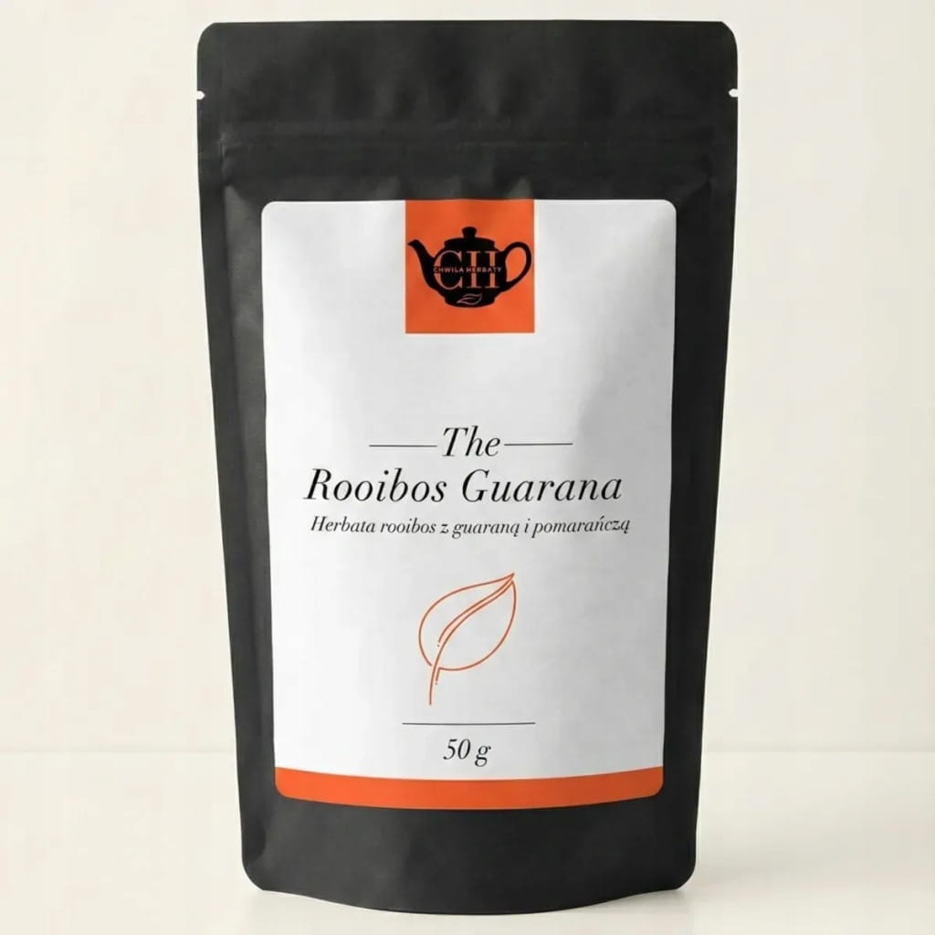 Afrykański czerwonokrzew granulowany z guaraną, pomarańczą i różą 50 g - Rooibos Guarana