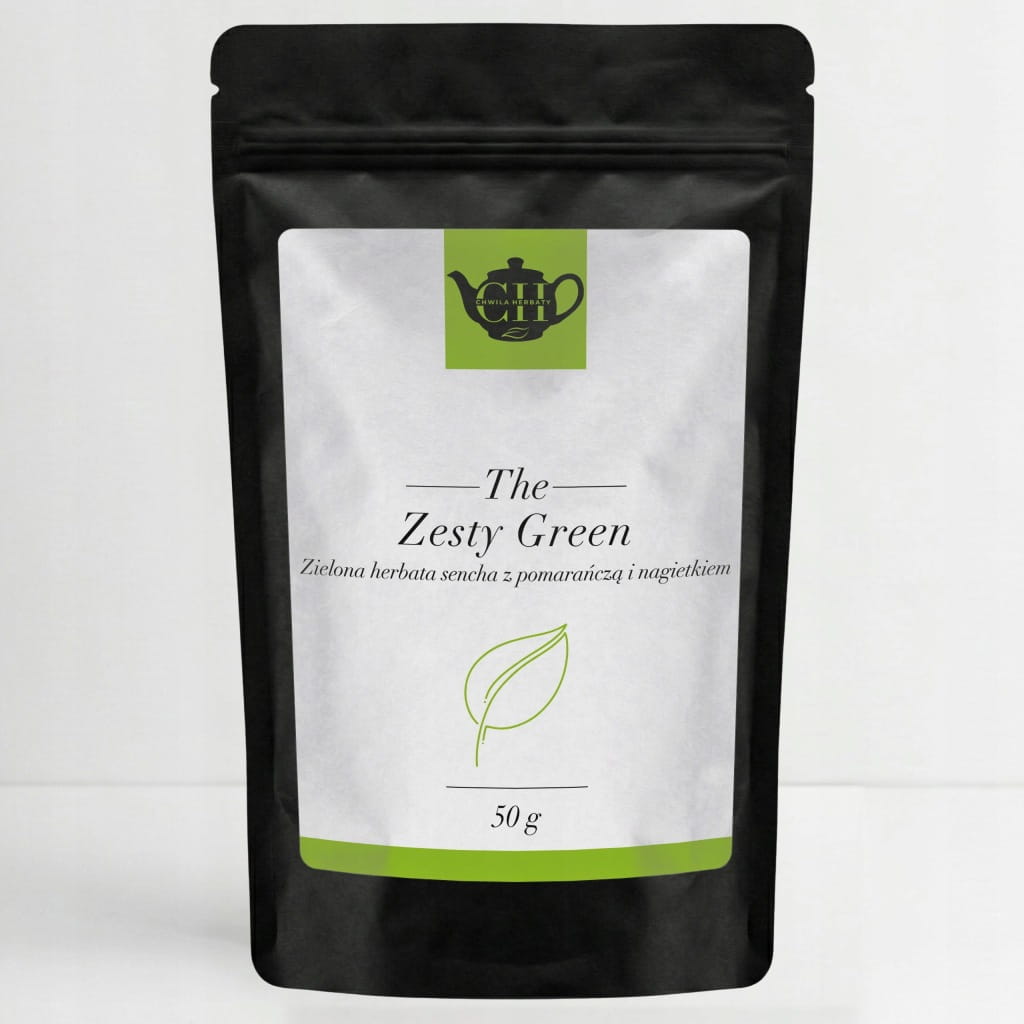 Zielona herbata Sencha ze skórką pomarańczy i nagietkiem 50 g - Zesty Green
