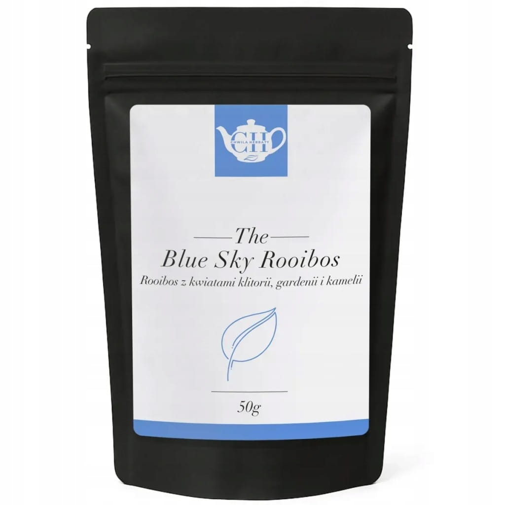 Czerwonokrzew afrykański z klitorią, gardenią i kamelią 50 g - Blue Sky Rooibos
