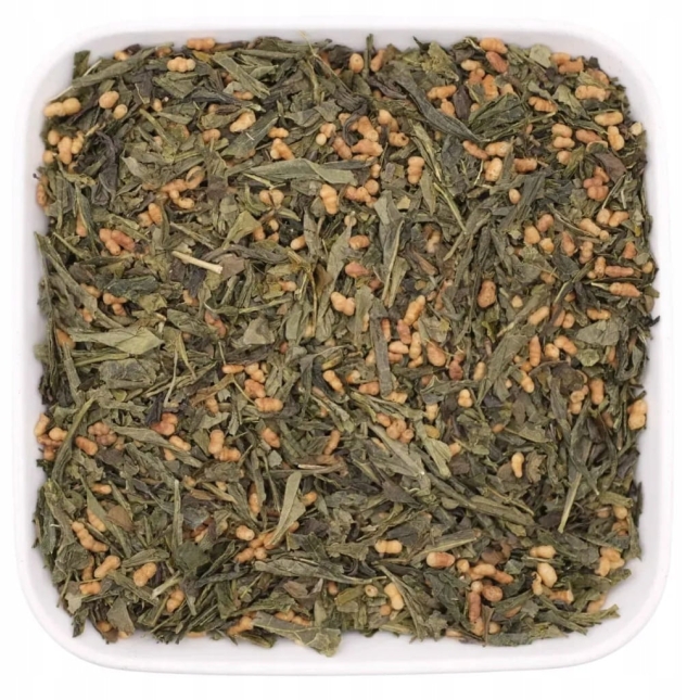 Japońska zielona herbata liściasta z prażonym ryżem 50 g - Japanese Genmaicha