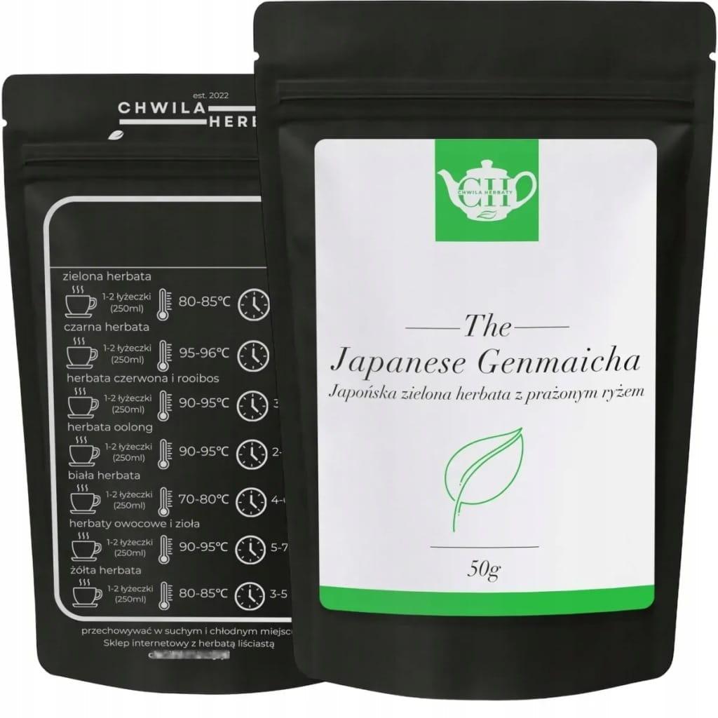 Japońska zielona herbata liściasta z prażonym ryżem 50 g - Japanese Genmaicha
