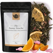 Japońska zielona herbata liściasta z owocem pomarańczy i rożą 50 g - Sunny Sencha