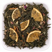 Japońska zielona herbata liściasta z owocem pomarańczy i rożą 50 g - Sunny Sencha