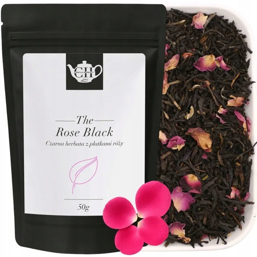 Chińska czarna herbata liściasta z płatkami róży 50 g - Rose Black