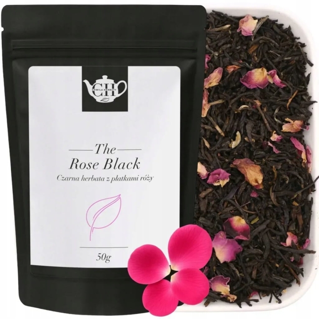 Chińska czarna herbata liściasta z płatkami róży 50 g - Rose Black