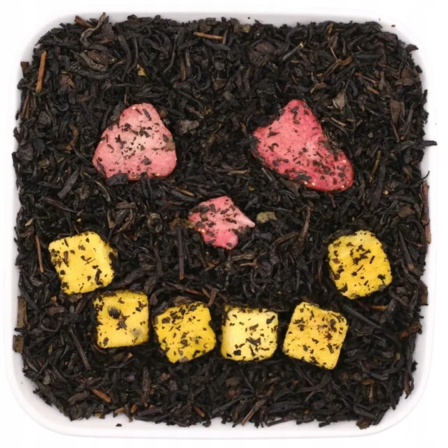 Czarna herbata liściasta z truskawką i marakują 50 g - Black Strawberry