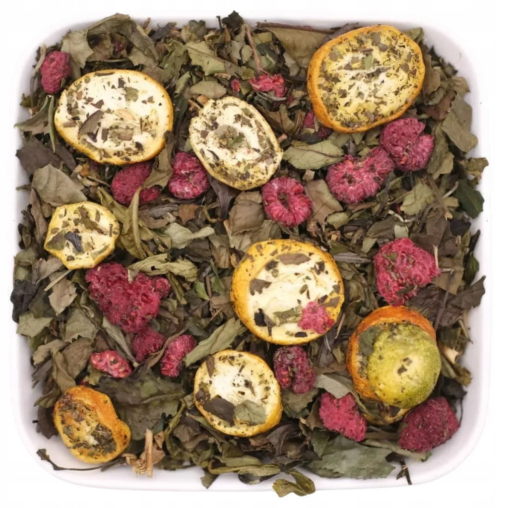 Chińska biała herbata z maliną, kumkwatem i skórką cytryny 50 g - Champagne Spark