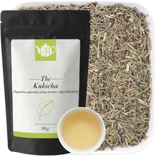 Organiczna japońska zielona herbata z łodyżek Kukicha gyokuro 50 g