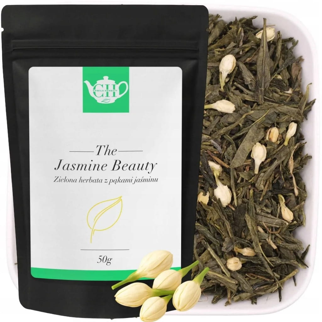 Japońska zielona herbata liściasta Sencha z pąkami jaśminu 50 g - Jasmine Beauty