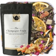 Biała herbata z owocami ananasa, papai, skórką pomarańczy, jaśminem i różą 50 g - Champagne Fruits