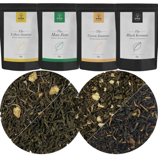 Zestaw Herbat Liściastych - Poznaj Aromat - Zestaw Startowy 4x50g