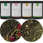 Zestaw Herbat Zielonych - Premium - Herbaty Liściaste - 4x50g